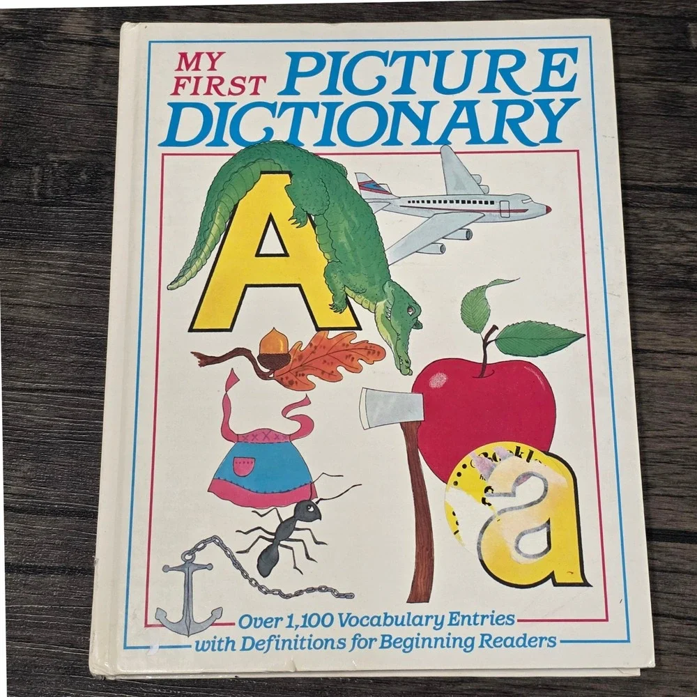My First Picture Dictionary Hardcover Childrens Word Book Vocabulary Vtg 1982